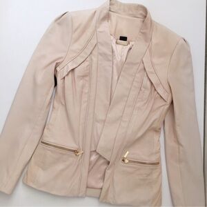 🎉 HOST PICK 🎉 MARCIANO Genuine lamb leather jacket in Ecru